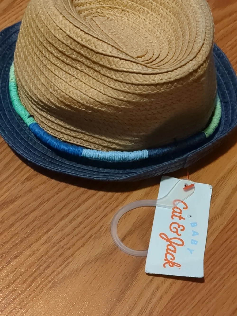 Cat & Jack baby straw fedora hat